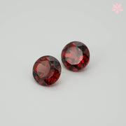 NATURAL ALMANDINE GARNET PAIR | 2.14 CT | ORANGISH RED | ROUND