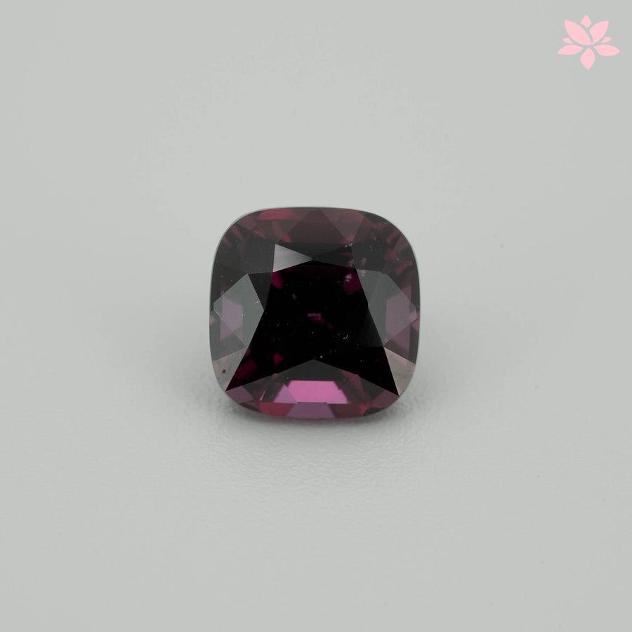 NATURAL RHODOLITE GARNET | 2.96 CT | RED | CUSHION