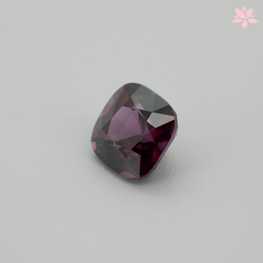 NATURAL RHODOLITE GARNET | 2.96 CT | RED | CUSHION