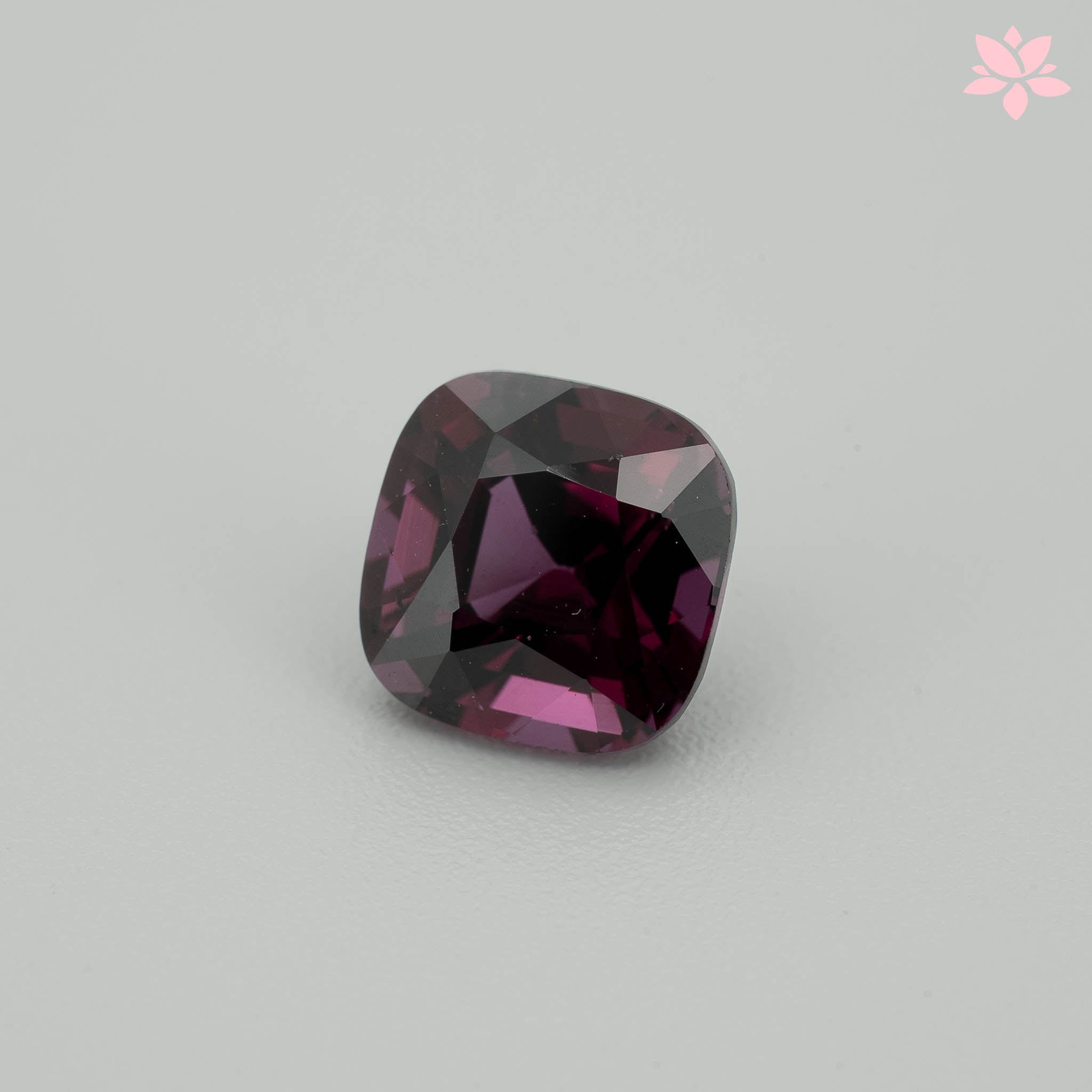 NATURAL RHODOLITE GARNET | 2.96 CT | RED | CUSHION