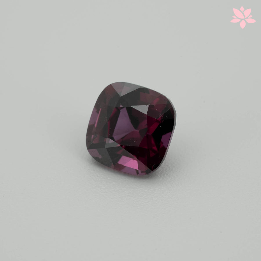NATURAL RHODOLITE GARNET | 2.96 CT | RED | CUSHION