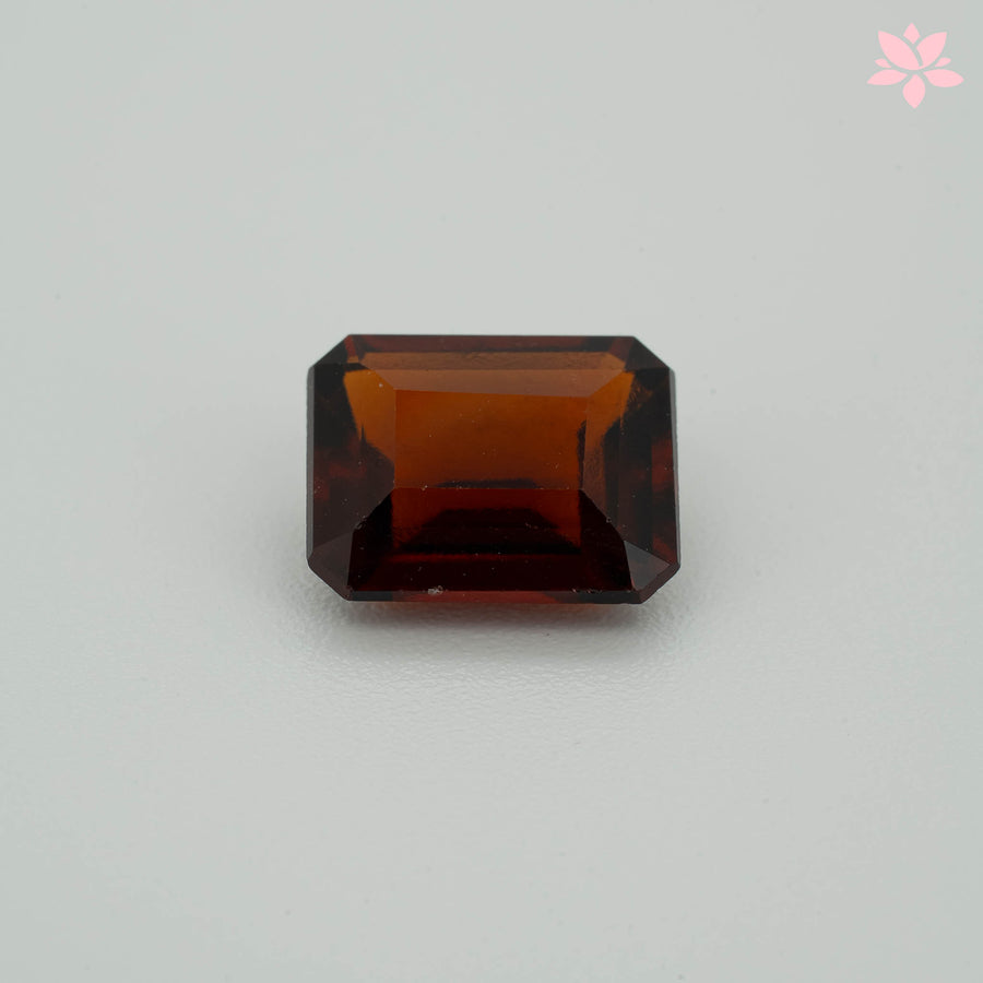 NATURAL HESSONITE GARNET | 4.36 CT | RED ORANGE | OCTAGONAL