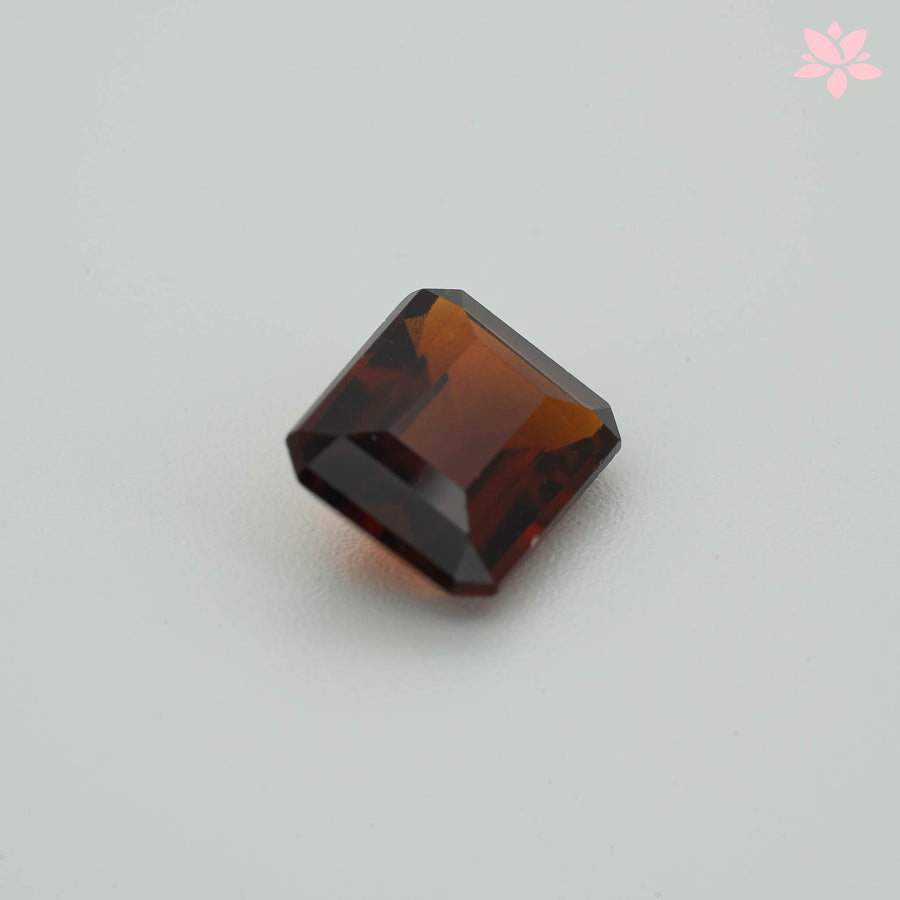 NATURAL HESSONITE GARNET | 4.36 CT | RED ORANGE | OCTAGONAL