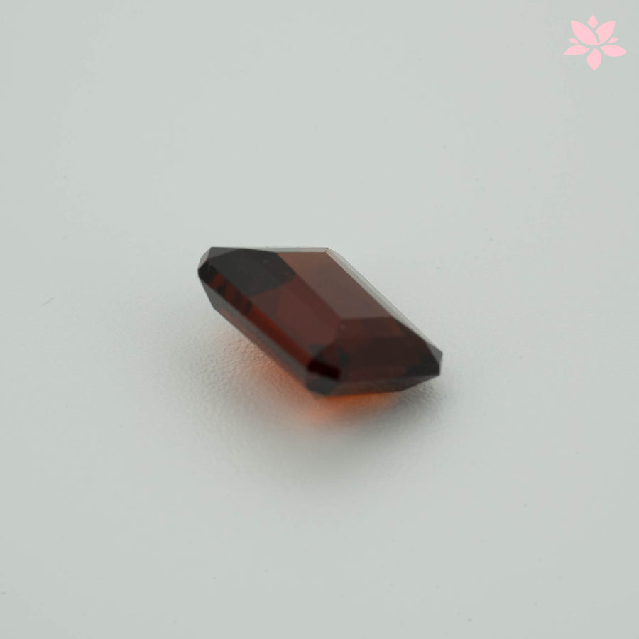 NATURAL HESSONITE GARNET | 4.36 CT | RED ORANGE | OCTAGONAL