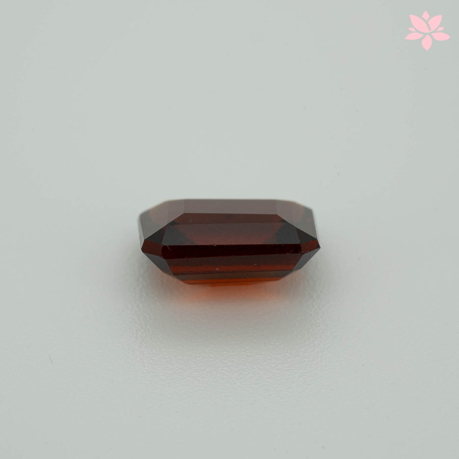 NATURAL HESSONITE GARNET | 4.36 CT | RED ORANGE | OCTAGONAL