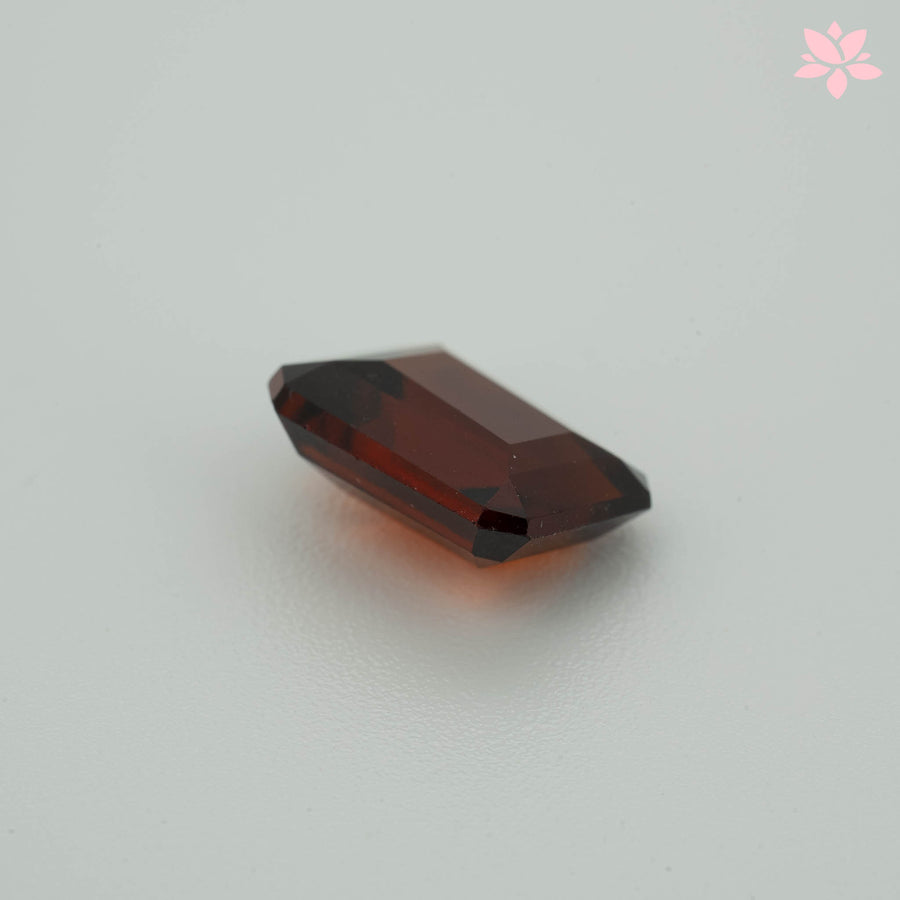 NATURAL HESSONITE GARNET | 4.36 CT | RED ORANGE | OCTAGONAL