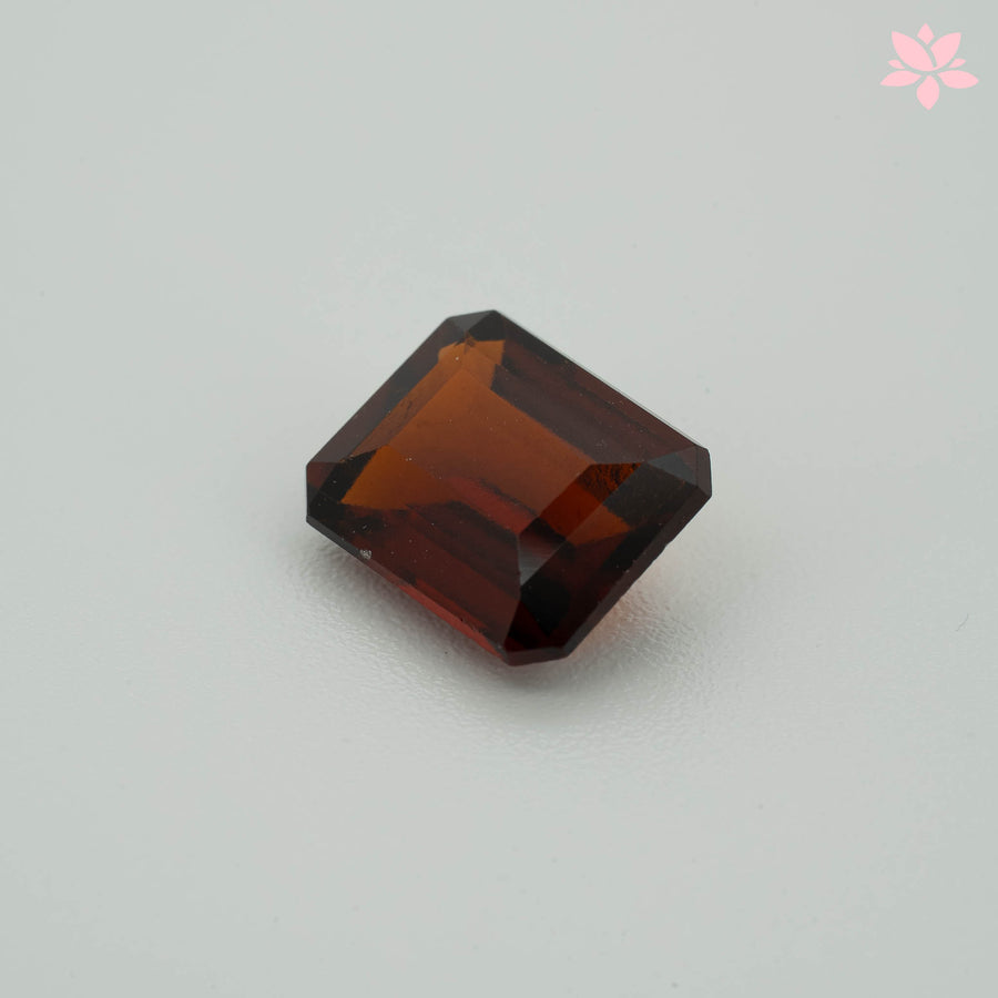 NATURAL HESSONITE GARNET | 4.36 CT | RED ORANGE | OCTAGONAL