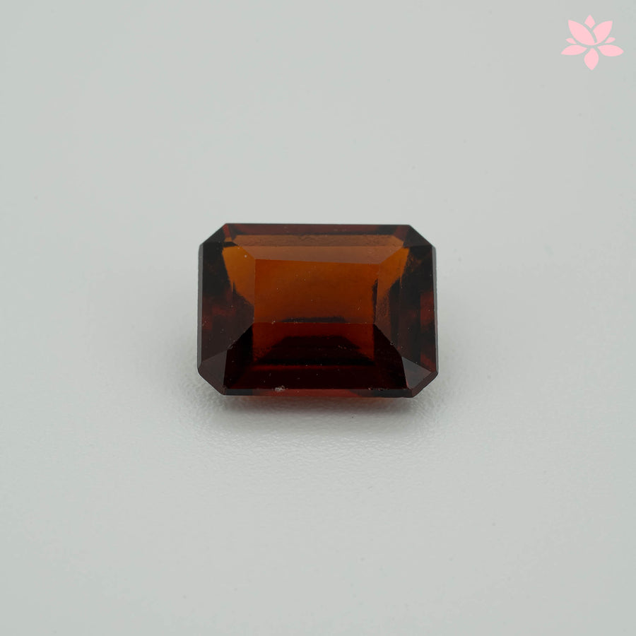 NATURAL HESSONITE GARNET | 4.36 CT | RED ORANGE | OCTAGONAL