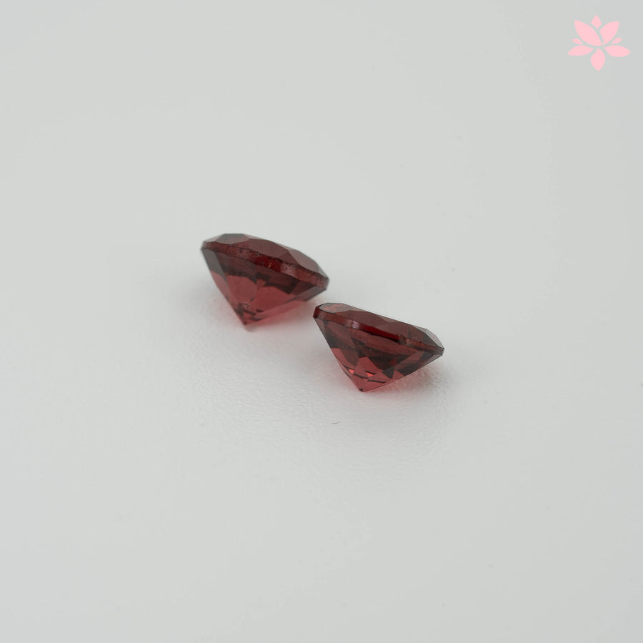 NATURAL PYROPE GARNET PAIR | 2.09 CT | RED | ROUND
