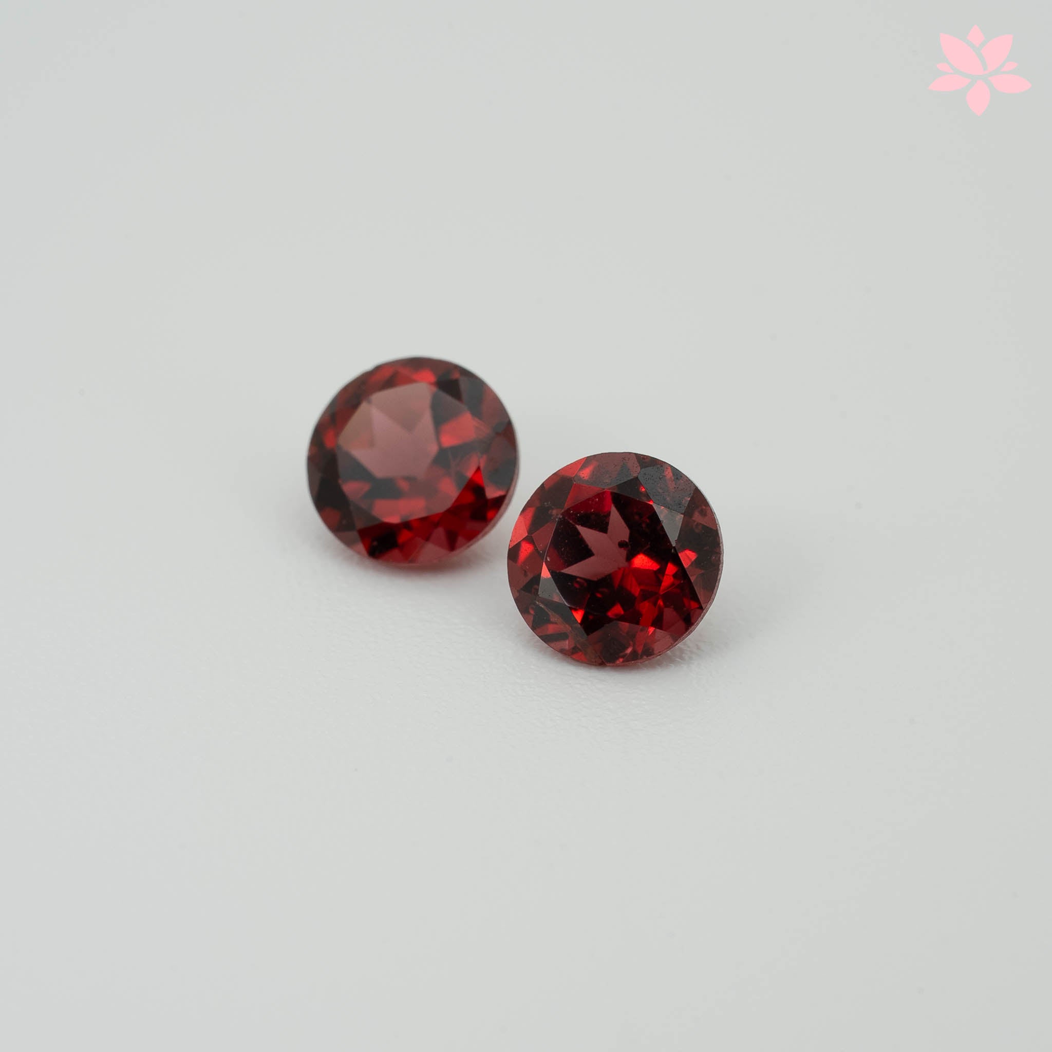 NATURAL PYROPE GARNET PAIR | 2.09 CT | RED | ROUND