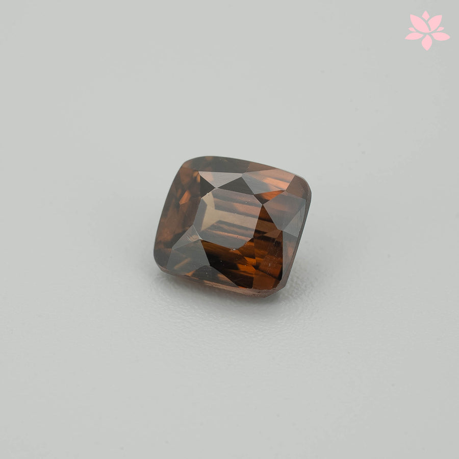 NATURAL ZIRCON | 2.80 CT | BROWN | CUSHION