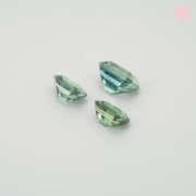 NATURAL CEYLON SAPPHIRE SET | 1.26 CT | GREEN | OCTAGONAL