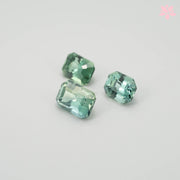 NATURAL CEYLON SAPPHIRE SET | 1.26 CT | GREEN | OCTAGONAL