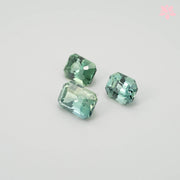 NATURAL CEYLON SAPPHIRE SET | 1.26 CT | GREEN | OCTAGONAL