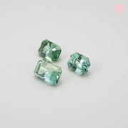 NATURAL CEYLON SAPPHIRE SET | 1.26 CT | GREEN | OCTAGONAL