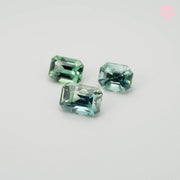 NATURAL CEYLON SAPPHIRE SET | 1.26 CT | GREEN | OCTAGONAL