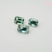 NATURAL CEYLON SAPPHIRE SET | 1.26 CT | GREEN | OCTAGONAL
