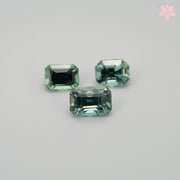 NATURAL CEYLON SAPPHIRE SET | 1.26 CT | GREEN | OCTAGONAL