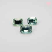 NATURAL CEYLON SAPPHIRE SET | 1.26 CT | GREEN | OCTAGONAL