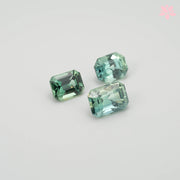 NATURAL CEYLON SAPPHIRE SET | 1.26 CT | GREEN | OCTAGONAL