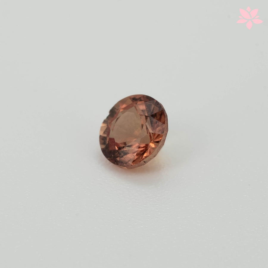 NATURAL CEYLON SAPPHIRE | 0.53 CT | BROWNISH ORANGE | ROUND