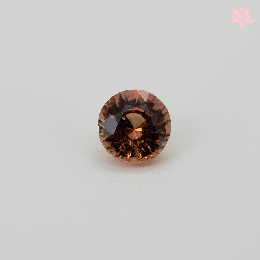 NATURAL CEYLON SAPPHIRE | 0.53 CT | BROWNISH ORANGE | ROUND