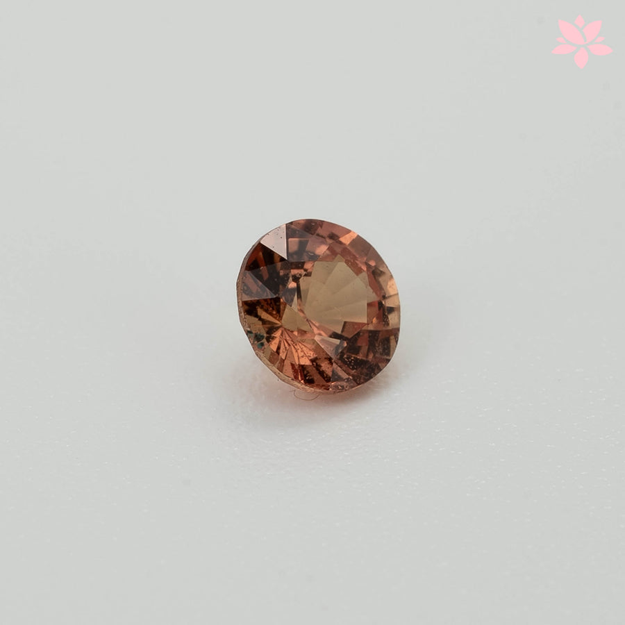 NATURAL CEYLON SAPPHIRE | 0.53 CT | BROWNISH ORANGE | ROUND