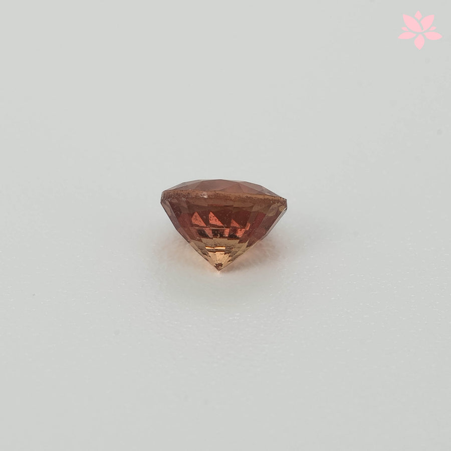 NATURAL CEYLON SAPPHIRE | 0.53 CT | BROWNISH ORANGE | ROUND