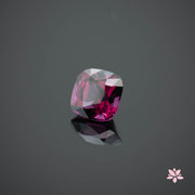 NATURAL RHODOLITE GARNET | 2.96 CT | RED | CUSHION