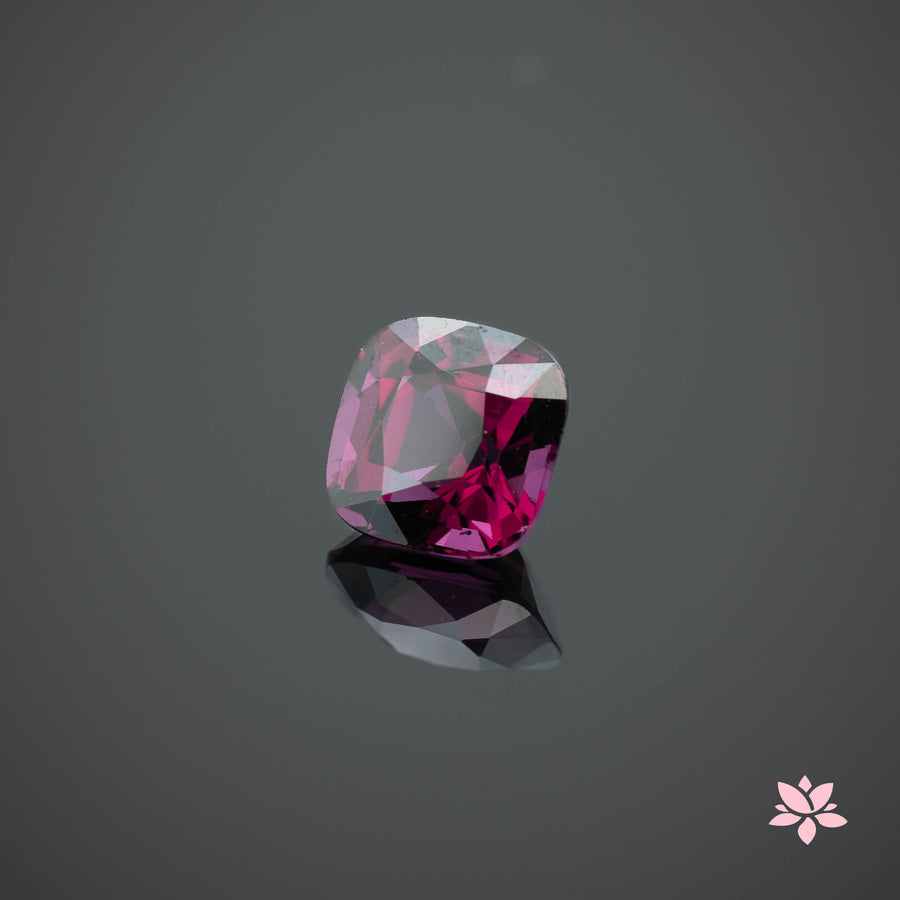 NATURAL RHODOLITE GARNET | 2.96 CT | RED | CUSHION