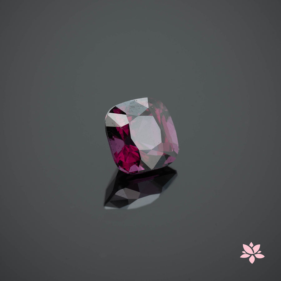 NATURAL RHODOLITE GARNET | 2.96 CT | RED | CUSHION