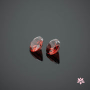 NATURAL ALMANDINE GARNET PAIR | 2.14 CT | ORANGISH RED | ROUND