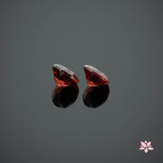 NATURAL ALMANDINE GARNET PAIR | 2.14 CT | ORANGISH RED | ROUND