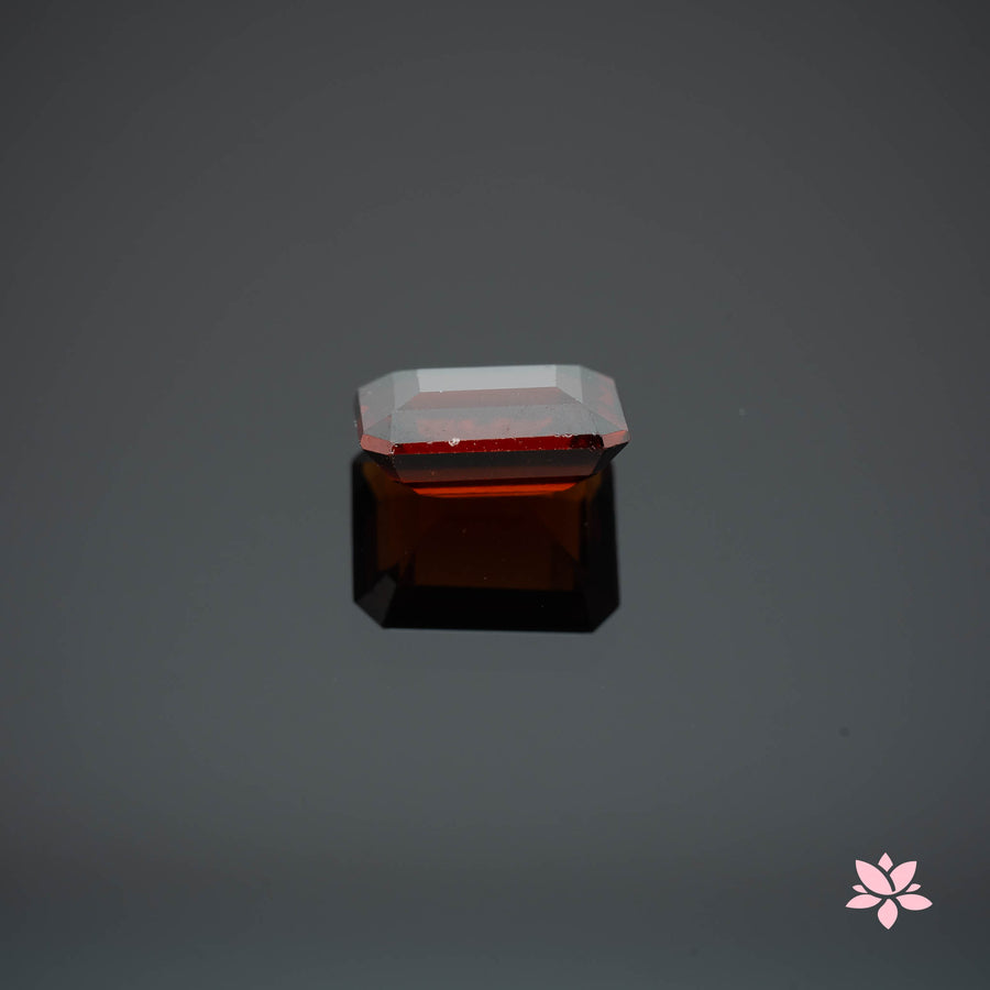 NATURAL HESSONITE GARNET | 4.36 CT | RED ORANGE | OCTAGONAL